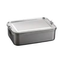Lancheira Grande De Aço Inoxidável 1200/2400ml, Recipiente Metálico Para Alimentos Com Trava Para Lancheira Grande De Aço Inoxidável 1200/2400ml, Recipiente Metálico Para Alimentos Com Trava Para