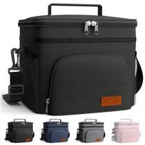 Lancheira HOTOR isolada à prova de vazamentos, refrigerador preto 8L