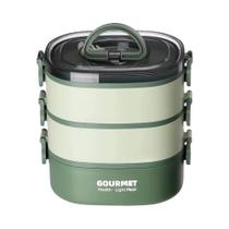 Lancheira Infantil 2000ML Com 3 Camadas, À Prova De Vazamentos, Micro-ondas, Portátil, Container De Lancheira Infantil 2000ML Com 3 Camadas, À Prova De Vazamentos, Micro-ondas, Portátil, Container De