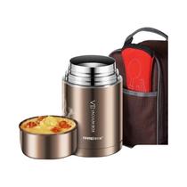 Lancheira Infantil 600/800/1000ml Termo De Aço Inoxidável Isolado a Vácuo Com Colher E Bolsa De