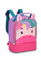 Lancheira Infantil Costas Clio Pet Escolar Unicórnio Meninas