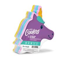 Lancheira infantil Ice Packs Fit & Fresh Cool Coolers, pacote com 4 Lancheira infantil Ice Packs Fit & Fresh Cool Coolers, pacote com 4