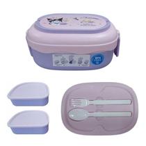 Lancheira Infantil Lilás 1600Ml Marmita 02 Camadas C/Talher Lancheira Infantil Lilás 1600Ml Marmita 02 Camadas C/Talher