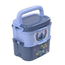 Lancheira Infantil Mini Marmita Dupla Stitch 440ml Escola + Garfinho Lancheira Infantil Mini Marmita Dupla Stitch 440ml Escola + Garfinho
