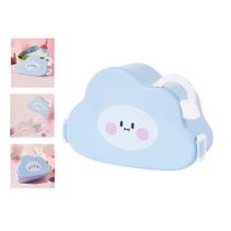 Lancheira Infantil Nuvem Marmita 1300ml Talheres Livre de BPA Praticidade Segurança Travas Reforçadas Durabilidade Resistência