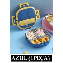 Lancheira Infantil Para Comida Escola Bebê Passeio Marmita Termica De Aço Inoxidável Portátil COR:AZUL Lancheira Infantil Para Comida Escola Bebê Passeio Marmita Termica De Aço Inoxidável Portátil COR:AZUL