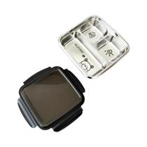 Lancheira Infantil Portátil De Aço Inoxidável À Prova De Vazamentos Com Compartimentos Para