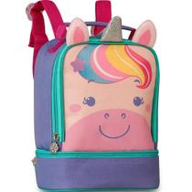 Lancheira Infantil Termica Colorida Unicórnio Escola Viagem Clio Style