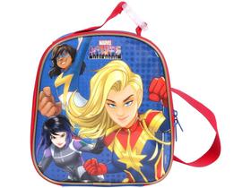 Lancheira Infantil Térmica Escolar Dermiwil Max - Azul Capitã Marvel