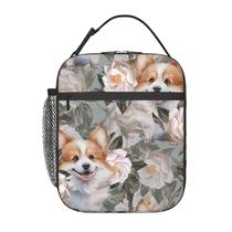Lancheira isolada cromcu 25x20x10cm Corgi Floral Lancheira isolada cromcu 25x20x10cm Corgi Floral
