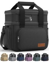 Lancheira isolada HOTOR 2 camadas 17L preta à prova de vazamentos