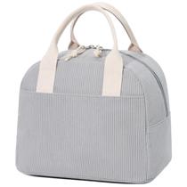 Lancheira isolada LOVELYWIND Corduroy 27x19x20 cm cinza