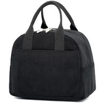 Lancheira isolada LOVELYWIND Corduroy 27x19x20 cm preta