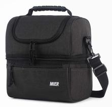 Lancheira Isolada MIER Lancheira Cooler Tote Double Deck