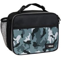 Lancheira isolada OPUX Kids à prova de vazamentos e reutilizável Camo Green