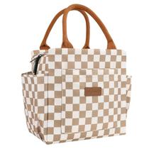 Lancheira Joymee isolada reutilizável à prova de vazamentos 10L - Checker Brown