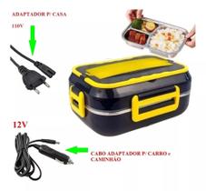 Lancheira Marmita Elétrica Doméstica E Veículo 12v / 110v AMARELA Lancheira Marmita Elétrica Doméstica E Veículo 12v / 110v AMARELA