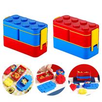 Lancheira Marmita Lego Plástica Divertida Infantil Montável