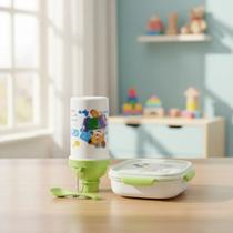 Lancheira Marmiteira Infantil com talheres Kit 4 Peças 700ml COR:Verde Lancheira Marmiteira Infantil com talheres Kit 4 Peças 700ml COR:Verde