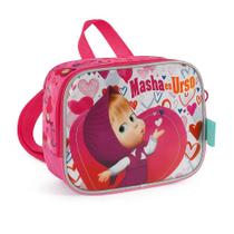 Lancheira masha e urso pink