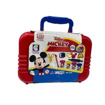 Lancheira Mickey Disney Junior com Kit de Massinhas Maleta Escolar