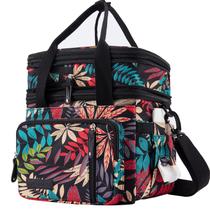 Lancheira MOV COMPRA Leaf Printed Expandable Double Deck