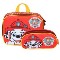 Lancheira Patrulha Canina Escolar + Estojo Duplo Aveludada Vermelho Lancheira Patrulha Canina Escolar + Estojo Duplo Aveludada Vermelho