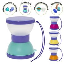 Lancheira Pet Comedouro Bebedouro para Passeio Ração e Água