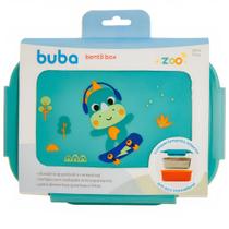 Lancheira Potinho Infantil Bento Box Zoo Dino 17309 - Buba Lancheira Potinho Infantil Bento Box Zoo Dino 17309 - Buba