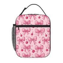 Lancheira SUPLUCHOM Pink Bows Cherry Insulated Bento Box Cooler
