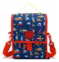 Lancheira Teen College Xeryus Diversos Cor Azul Foguete Estampado