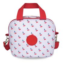Lancheira Térmica Cereja Feminina com Alça Estampa Exclusiva, Ideal para Trabalho ou Faculdade Lancheira Térmica Cereja Feminina com Alça Estampa Exclusiva, Ideal para Trabalho ou Faculdade