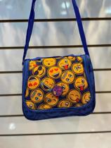 Lancheira Térmica Clio 2 Fun Emoji com Alça Ajustável - AZUL
