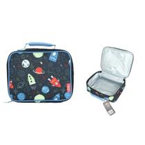 Lancheira termica com alça infantil astronauta azul - thermos
