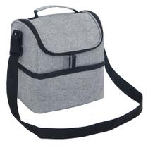 Lancheira Termica Dois Andares 6,5l Cinza/Preto Soprano