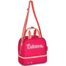 Lancheira Térmica Dupla Em Nylon Oficial Luluca Lu24613 Lancheira Térmica Dupla Em Nylon Oficial Luluca Lu24613
