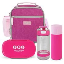 Lancheira Térmica E Pote P/ Lanche 450 Com Garrafa 550ml E Porta Acessórios Multiuso Pink Lancheira Térmica E Pote P/ Lanche 450 Com Garrafa 550ml E Porta Acessórios Multiuso Pink