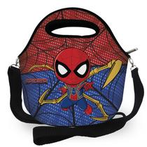 Lancheira Térmica Em Neoprene Com Alça Menino Aranha