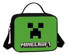 Lancheira Termica Escolar Avulsa Estampa Infantil Menino Game Craft Jogo Blocos Lançamento Lancheira Termica Escolar Avulsa Estampa Infantil Menino Game Craft Jogo Blocos Lançamento
