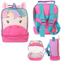 Lancheira Termica Escolar Com Alça Infantil de Menina Para Criança Lanchar Unicórnio Roxa Lancheira Termica Escolar Com Alça Infantil de Menina Para Criança Lanchar Unicórnio Roxa