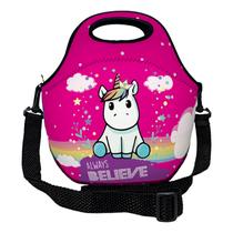 Lancheira Térmica Escolar em Neoprene Infantil Reforçada com alça ISOPRENE Always Believe Lancheira Térmica Escolar em Neoprene Infantil Reforçada com alça ISOPRENE Always Believe