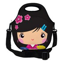 Lancheira Térmica Escolar em Neoprene Infantil Reforçada com alça ISOPRENE Princesa Manu Lancheira Térmica Escolar em Neoprene Infantil Reforçada com alça ISOPRENE Princesa Manu