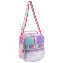Lancheira Térmica Escolar Infantil com Estampa Estilosa Alça Transversal Ajustável para Comida Marmita Lanche Sucos Bebidas Material Resistente