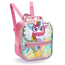 Lancheira Térmica Escolar Menina Infantil Unicórnio Passeio Viagem Resistente Compacto Estampa Colorida Lancheira Térmica Escolar Menina Infantil Unicórnio Passeio Viagem Resistente Compacto Estampa Colorida