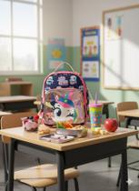 Lancheira Térmica Escolar Puket Unicórnio Tênis Azul Marinho