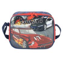 Lancheira Termica Forca 4 Preto Com Detalhe Azul E Vermelho