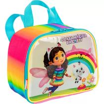 Lancheira Térmica Gabby Fadas Merendeira Escolar Infantil Sestini Reforçada Com Garrafinha Potinho