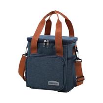 Lancheira Térmica Impermeável De Grande Capacidade Com Alça Portátil Bolsa Crossbody De Tecido
