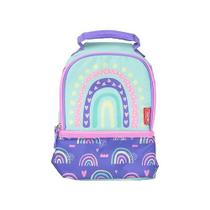 Lancheira térmica infantil com isolamento lanche Thermos estampada arco íris