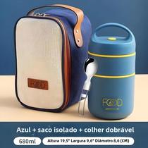 Lancheira Térmica Infantil de Aço Inoxidável 680ml - Isolada e com Aquecedor de Alimentos